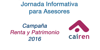Campaña Renta y Patrimonio 2016 - CAIREN - CAI Sistemas: Software para Asesores CAMBIAR ALT - CAI Sistemas: Software para Asesorías